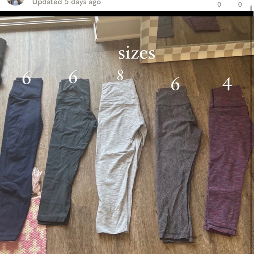 Lululemon navy wunder under 7/8 length - Picture 4 of 5